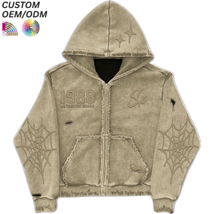 Veste en jean surdimensionnée unie délavée style vintage pour l'hiver, mode urbaine, support OEM ODM pour la vente en gros - Product Image 3