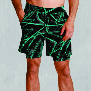 Shorts de Baño para Hombre, Estampados, de Secado Rápido, Cintura Elástica, Casuales, Corte Medio, 100% Poliéster, Impresión por Sublimación - Product Image 4