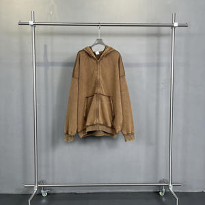 Sudaderas con capucha personalizadas para hombre Sudaderas con capucha Fleece Blank Zip up Vintage Pantalones Para Hombre Acid Wash Sun Faded Sudaderas con capucha desgastadas - Product Image 4