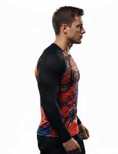 Diseño Personalizado con su Propio Logotipo, Camiseta de Manga Larga con Estampado por Transferencia de Calor, Nueva Llegada, MMA para Adultos, Spandex/Nailon de Secado Rápido - Product Image 4