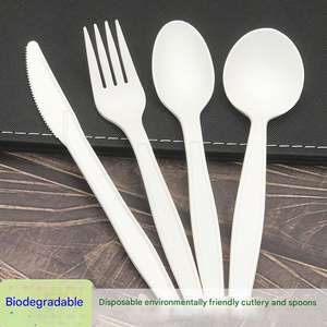 Cubiertos Desechables Ecológicos Biodegradables de Maíz al por Mayor, OEM, ODM, Hechos a Medida, Cuchillos, Tenedores, Cucharas, Toallas de Papel - Product Image 2