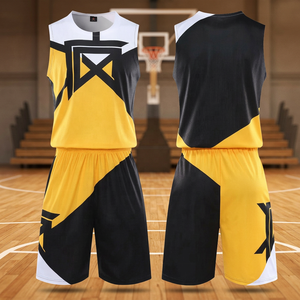 Maillots de basket-ball personnalisés respirants, grande taille, sans manches, uniformes réversibles, séchage rapide, sublimation, motif 3D - Product Image 3