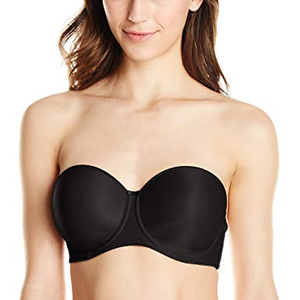 Sujetador sin tirantes push-up para mujer, copa completa con aros, sin costuras, elegante, color liso, cierre frontal con detalle de lazo - Product Image 3