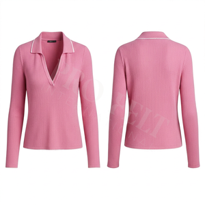 Camiseta Polo Personalizada de Poliéster con Cuello en V, Manga Larga, Cómoda y con Pedrería, Fabricante de Ropa Personalizada - Product Image 6