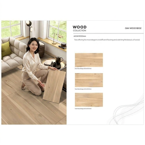 Carreaux de porcelaine brillants beige imitation bois de rose 600x1200mm, aspect bois naturel, design de luxe pour sol et mur, design Émirats Arabes Unis - Product Image 1