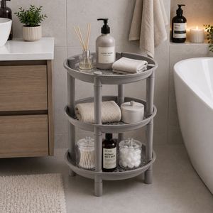 Three-Layer Large Durable <b>Plastic</b> Waterproof Heavy Duty Storage <b>Rack</b> Organizer Stackable Modern Multifunction Minimalist Design - Product Image 2