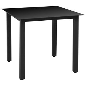 Conjunto de Comedor Plegable Mediano para Exteriores, Juego de Jardín de Ratán PE Negro - Product Image 3