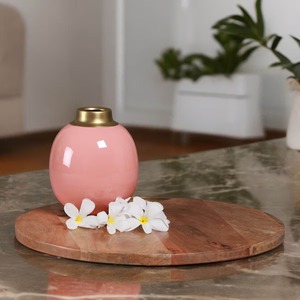 Sleek Metal Flower <b>Vase</b> Modern Narrow Neck <b>Decorative</b> <b>Vase</b> for Living Room Dining Table Home Decor and Gifting Use - Product Image 4