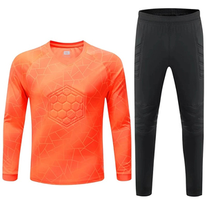 Plus Size Long Sleeve Soccer Jersey Goalkeeper Uniform 100% Polyester Quick Dry Heat Transfer Hot Selling Sportswear Jersey - Product Image 1