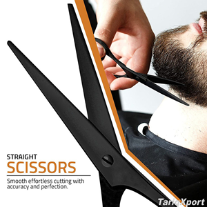Ciseaux de coiffure professionnels en acier inoxydable avec revêtement en titane, logo personnalisé, vis réglable, légers, pour la coupe - Product Image 5