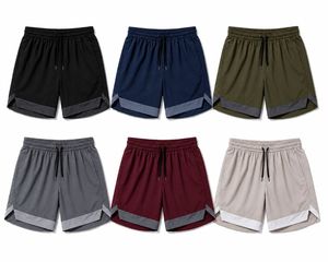 Shorts de sport pour homme, couleur unie, avec cordon de serrage, poches latérales, 100% polyester, respirant, taille mi-haute, séchage rapide, style décontracté - Product Image 6