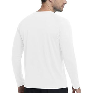 เสื้อยืดแขนยาวผู้ชาย ผ้าฝ้าย 100% เป็นมิตรกับสิ่งแวดล้อม น้ำหนัก 230 กรัม พิมพ์ลายสกรีน โลโก้สั่งทำด้านหน้า สีพื้น - Product Image 1