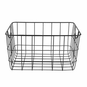 Hot Sale Rectangle Shape <b>Metal</b> Wire Storage <b>Basket</b> in Black Color Use for Home and Kitchen Counter Top <b>Basket</b> With Handles - Product Image 6