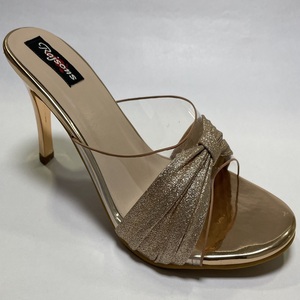 Sandalias de Tacón Ultra Alto con Pedrería, Estilo Retro Francés, Punta Abierta, para Mujer, Verano, Elegantes - Product Image 1