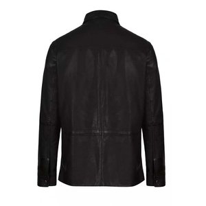 Chemise en cuir véritable pour homme de qualité supérieure, décontractée, à manches longues, satinée, pour la saison printanière - Product Image 3