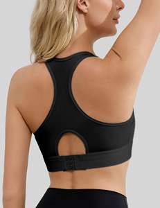 Soutien-gorge de sport léger, respirant, écologique, à maintien moyen, en Spandex/Polyester, avec logo personnalisé, séchage rapide, sans coutures - Product Image 4