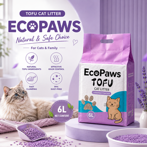 EcoPaws Tofu <b>Cat</b> <b>Litter</b> 2.5kg Beige EP1-Eco-Friendly Odor-Control Dust-Free | OEM Custom Packaging | Export Worldwide - Product Image 5
