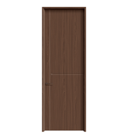 Porte en bois massif MDF à texture grain de bois – Esthétique, durable, résistante à l'humidité et insonorisée pour chambre et entrepôt