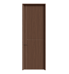 ประตูไม้เนื้อแข็งลายไม้ MDF สวยงาม ทนทาน กันความชื้น กันเสียง เหมาะสำหรับห้องนอนและคลังสินค้า - Product Image 1