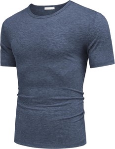 T-shirt Homme en Coton Doux Coupe Slim Vente en Gros Décontracté Manches Courtes Col Rond Respirant Séchage Rapide Écologique Confortable Quotidien - Product Image 1