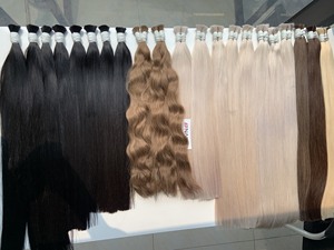 Chaude En Gros Brun Clair Ombre Couleur En Vrac Vierge Super Double Dessiné Ondulés Raides Vietnamien Cheveux Bruts Brun Cendré Gris Couleur Foncé - Product Image 5