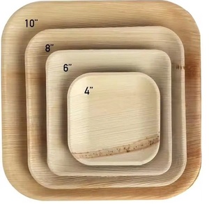 Platos y Tazones Biodegradables de Hoja de Areca Pulida, Vajilla Desechable Ecológica para Fiestas - Product Image 1