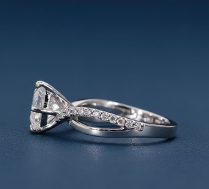 Anillo de Compromiso de Oro Blanco con Diamante Cultivado en Laboratorio de 1.20ct, Corte Princesa, VVS2, Certificado IGI, Chapado en Rodio, Joyería Personalizada al por Mayor - Product Image 3