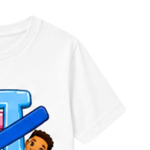 Camiseta Blanca de Manga Corta con Cuello Redondo para Jóvenes, con Diseño de Letras Entrelazadas, para la Escuela, Uso Diario, Ropa Cómoda para la Calle - Product Image 6