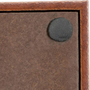 Plateau en bois artisanal avec élégantes poignées en métal doré Plateaux en bois au design personnalisé Plateau de service élégant de couleur brun noyer foncé - Product Image 5