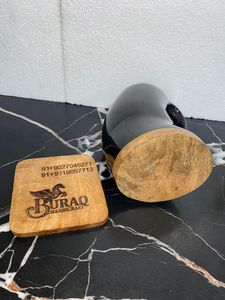 Mug en corne de buffle de haute qualité, noir naturel, artisanat Buraq - Product Image 6