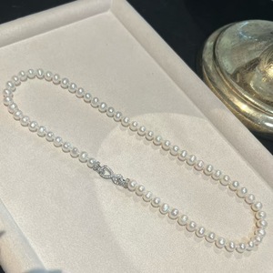 Collier de perles d'eau douce rondes de 7-8 mm, sans défaut, avec fermoir en argent S925 à huit caractères, perles d'eau douce sans radioactivité - Product Image 4