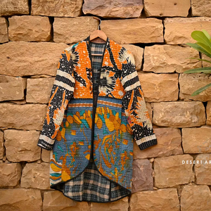 Veste de travail unisexe pour hommes et femmes, faite main, Kantha, taille moyenne et grande - Product Image 2