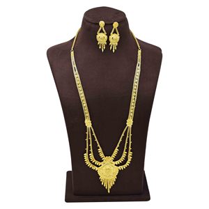 Wholesale 14K 18K 24K Micron Gold Rani Haar <b>Long</b> <b>Necklaces</b> Brass Traditional Dubai Style Bridal Gold Filled Jewelry Oro Joyeria - Product Image 1