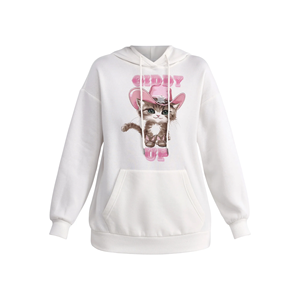 Sudaderas con capucha estampadas de invierno para mujer, ajustadas, con diseño personalizado, tallas grandes, con bolsillos. - Product Image 1
