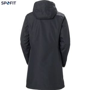 Impermeable Largo con Capucha Verde Personalizado al por Mayor, Chaqueta de Lluvia con Cremallera Completa para Uso en Exteriores, Fabricante OEM - Product Image 4