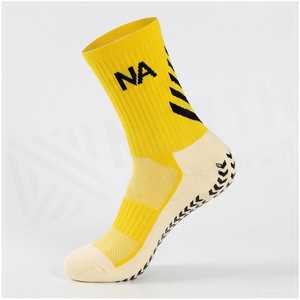 Yellow Crew <b>Socks</b> With Black Letter Print <b>Breathable</b> Knitted Sport <b>Socks</b> For Adults Summer Basketball - Product Image 3