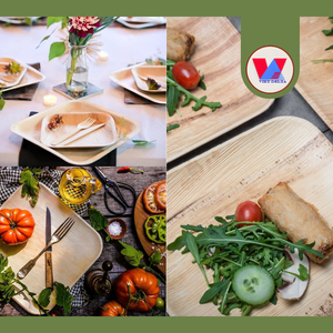 Platos de Hoja de Areca de Alta Calidad con 3 Compartimentos, Libres de Químicos, Compostables, Vajilla Ecológica, Platos Naturales para Buffet para Eventos - Product Image 2