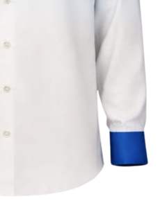 Chemise Formelle Homme Bleu Royal et Blanc Ombré en Coton Premium à Manches Longues Boutonnée – Tenue Décontractée Chic – Fabricant Personnalisé – Vente en Gros - Product Image 6