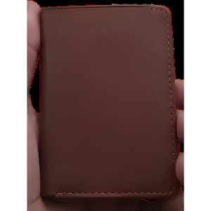 Portefeuille fin en cuir bicolore pour homme, noir et marron, minimaliste, à double pli, avec poches pour cartes de crédit et espèces, pour usage quotidien - Product Image 2