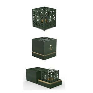 Moderno Juego de Mubkhar de Metal Negro al por Mayor, Lujoso Quemador de Incienso Árabe, Set de Caja y Bandeja para Bakhoor y Oud, para Decoración de Oriente Medio - Product Image 6