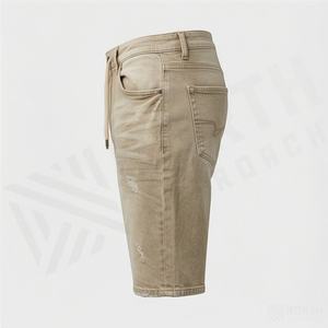 กางเกงยีนส์ขาสั้นทรงตรงแบบระบายอากาศได้ดี ปี 2025 สำหรับผู้ชาย ผ้าฝ้าย OEM รับผลิตตามแบบ ปักลาย ซักแล้ว น้ำหนักเบา สไตล์ลำลอง ทันสมัย - Product Image 3