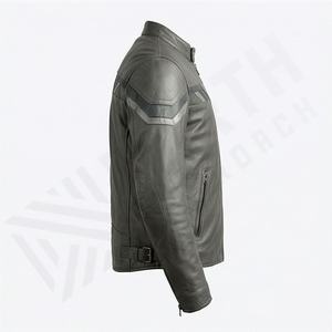 Veste de moto en cuir véritable pour homme de qualité supérieure, nouvelle arrivée, vestes de moto d'hiver, protections amovibles, personnalisables - Product Image 3