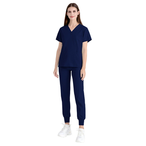Scrubs <b>set</b> for <b>doctors</b> nurses hospital wear surgical scrubs <b>set</b> hospital medical scrubs suit breathable nursing uniform <b>set</b> - Product Image 2