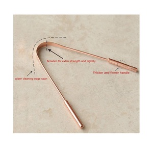 Instrumento Tradicional de Cobre para Limpieza Lingual, Diseñado para un Cuidado Suave, Refrescante Aliento y Práctica Higiénica Regular - Product Image 4