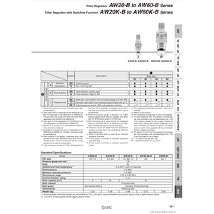 AW30K-03BDE-B de filtre régulateur de pression pneumatique SMC - Product Image 2