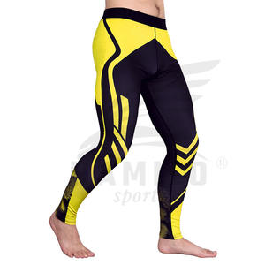 Leggings de Yoga de Secado Rápido, Sin Costuras, de Spandex/Nylon, para Hombre, Servicio OEM Personalizado, Diseño Sólido, Cintura Elástica, Muy Demandados - Product Image 1