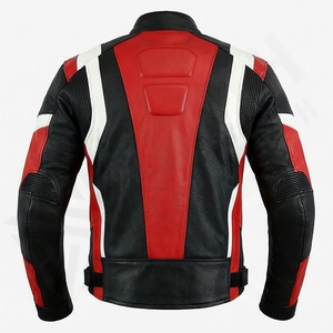 Chaqueta Varsity de Cuero para Hombre, Elegante y de Alta Calidad, Chaqueta de Motociclista de Invierno Personalizada con Diseño sin Cuello y Patrón de Letras - Product Image 2