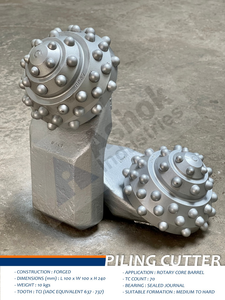 ASHOK Foret à rouleaux en carbure de tungstène forgé pour la construction de fondations à pieux profonds, Nouveau - Product Image 2