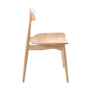 Chaise de salle à manger en bois massif de style scandinave avec dossier léger pour la maison, l'hôtel, l'appartement, la villa - Product Image 2