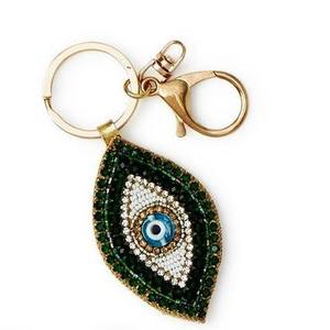 Porte-clés ethnique fait main perlé, breloque de sac tendance en forme d'étoile, avec sangle en cuir durable et broderie de perles complexe, style classique - Product Image 4